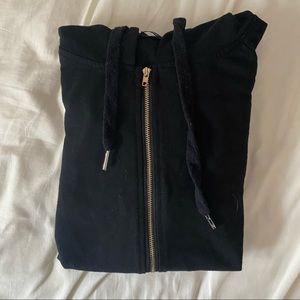 Black Shein Zip Up Hoodie